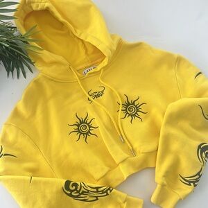 I.AM.GIA Olessia women’s yellow cropped hoodie size XXS
